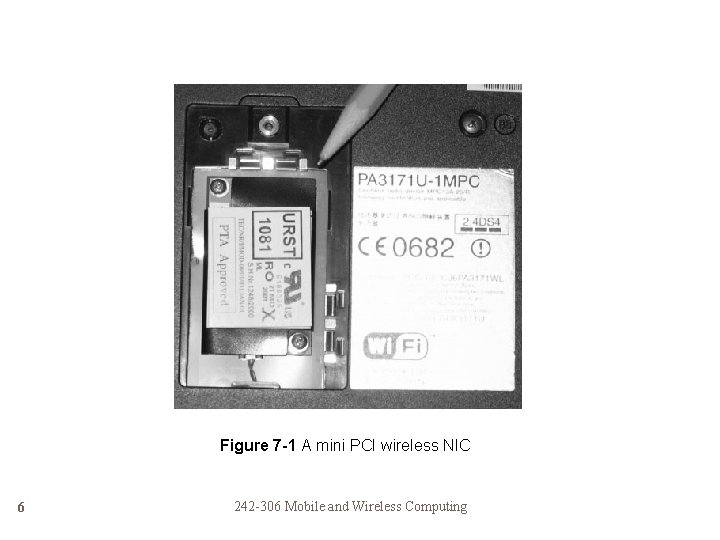 Figure 7 -1 A mini PCI wireless NIC 6 242 -306 Mobile and Wireless