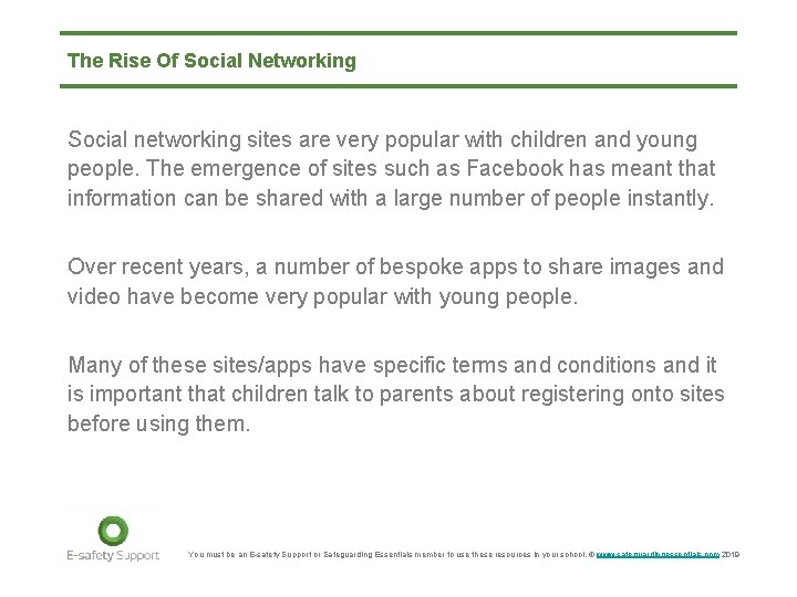 The Rise Of Social Networking Social networking sites are very popular with children and