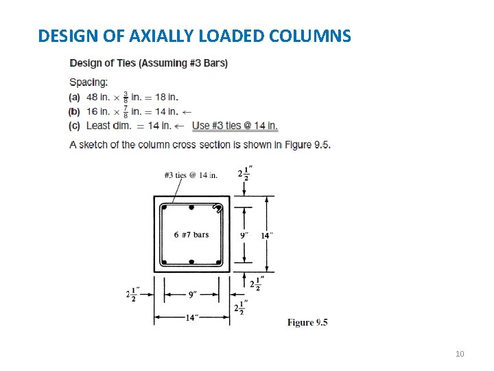 DESIGN OF AXIALLY LOADED COLUMNS 10 