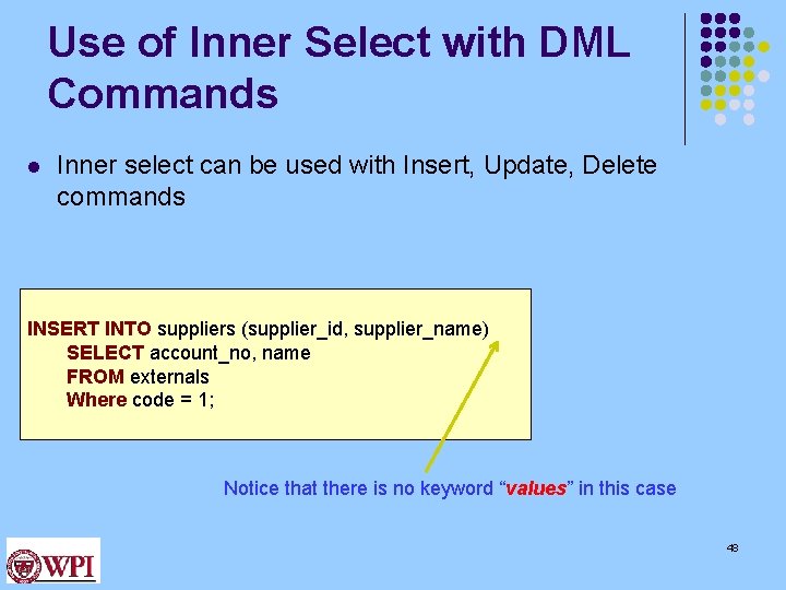 SQL Structured Query Language Part II Instructor Mohamed