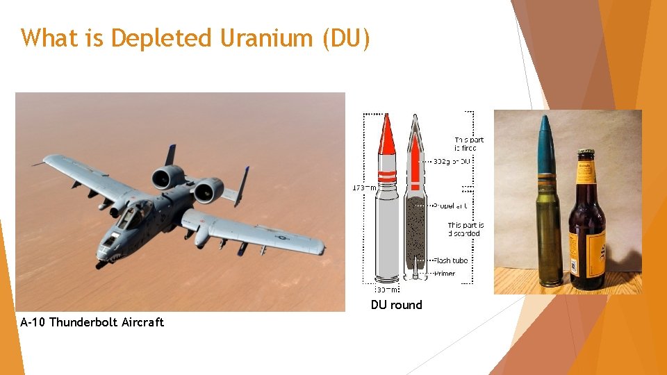 What is Depleted Uranium (DU) DU round A-10 Thunderbolt Aircraft 