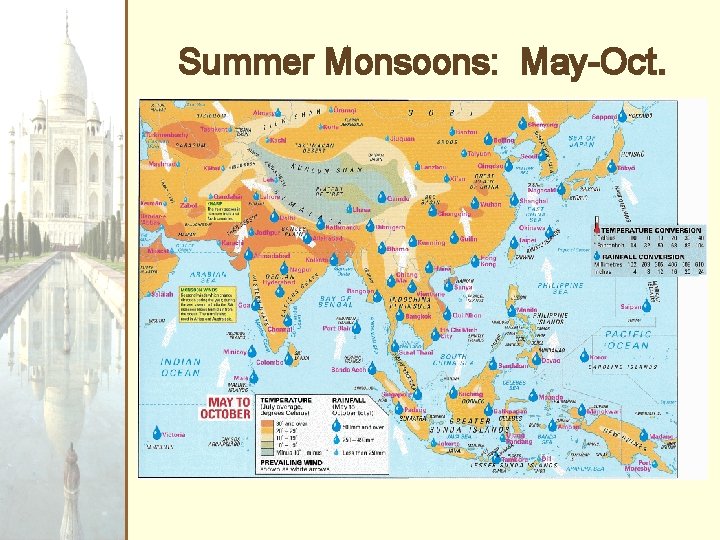 Summer Monsoons: May-Oct. 