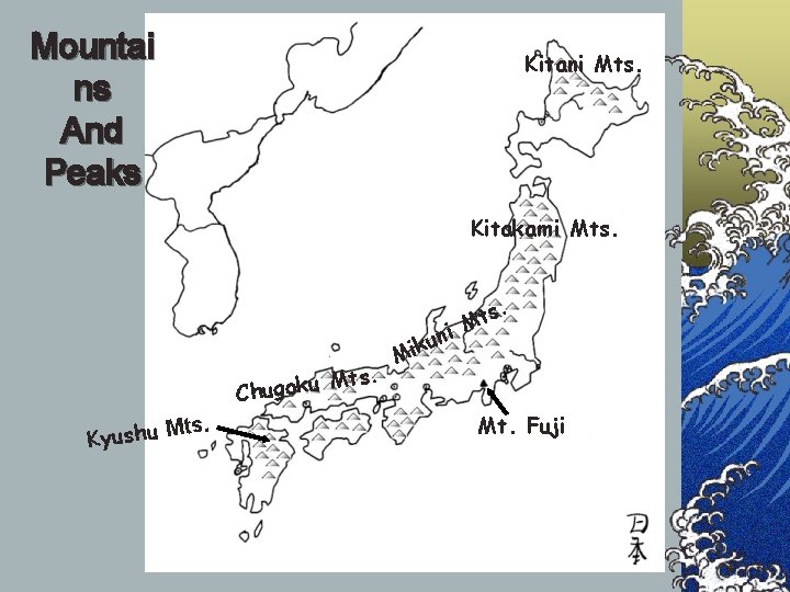 Mountai ns And Peaks Kitani Mts. Kitakami Mts. s. ts. M u k o