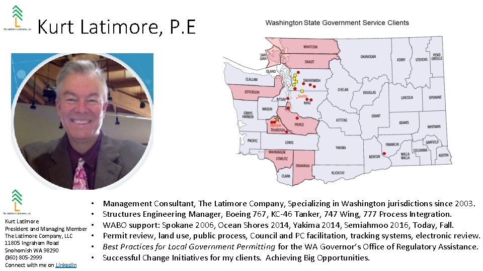 Kurt Latimore, P. E. Kurt Latimore President and Managing Member The Latimore Company, LLC