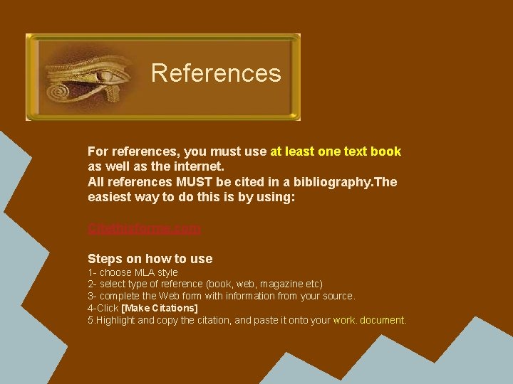 References For references, you must use at least one text book as well as References For references, you must use at least one text book as well as