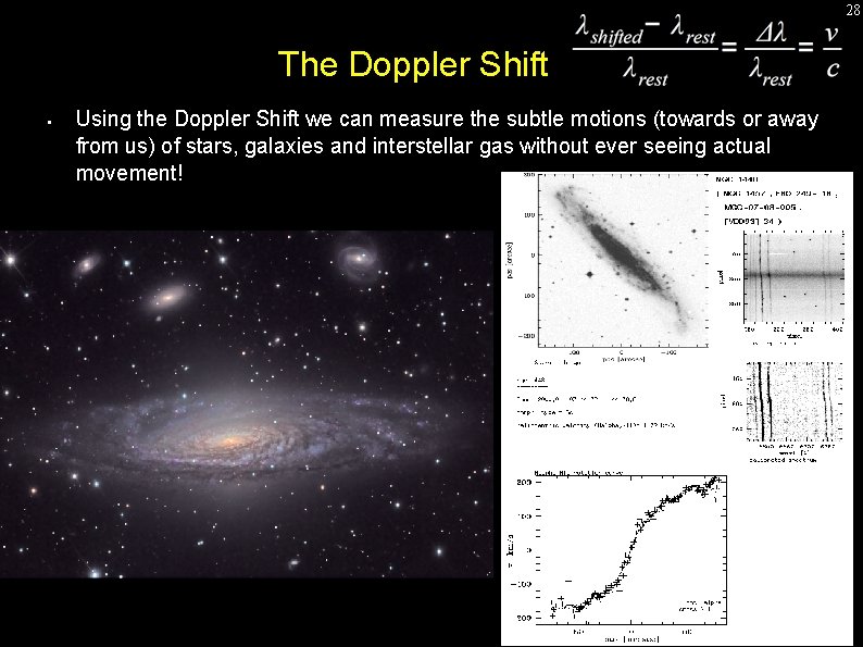 28 The Doppler Shift • Using the Doppler Shift we can measure the subtle 28 The Doppler Shift • Using the Doppler Shift we can measure the subtle