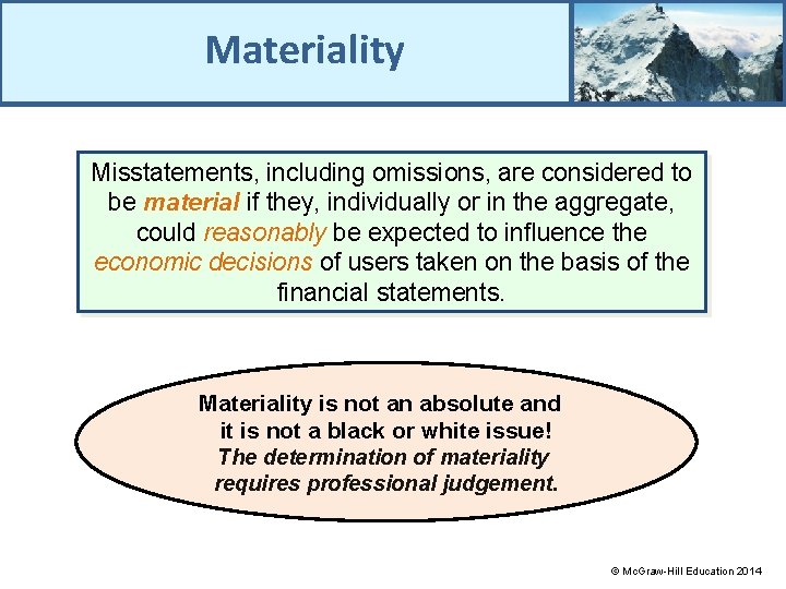 Materiality Misstatements, including omissions, are considered to be material if they, individually or in