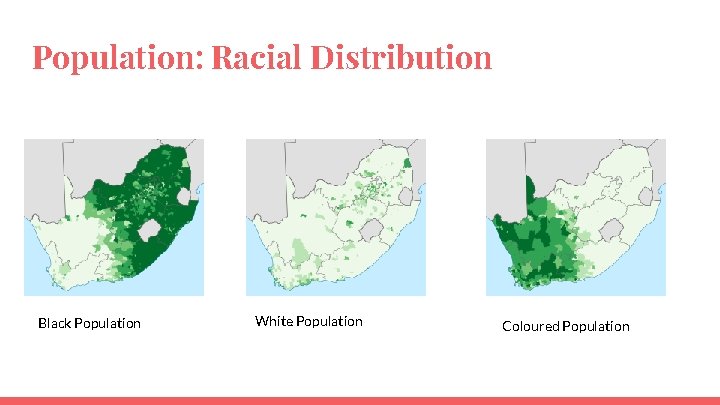 Population: Racial Distribution Black Population White Population Coloured Population 