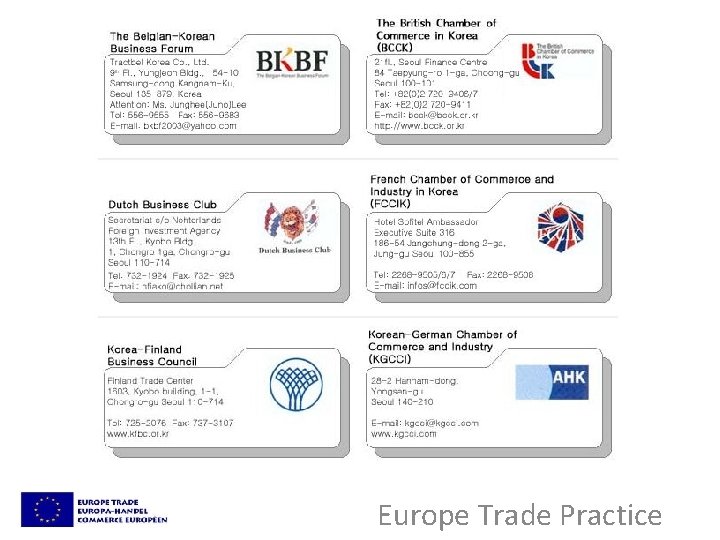 Europe Trade Practice 