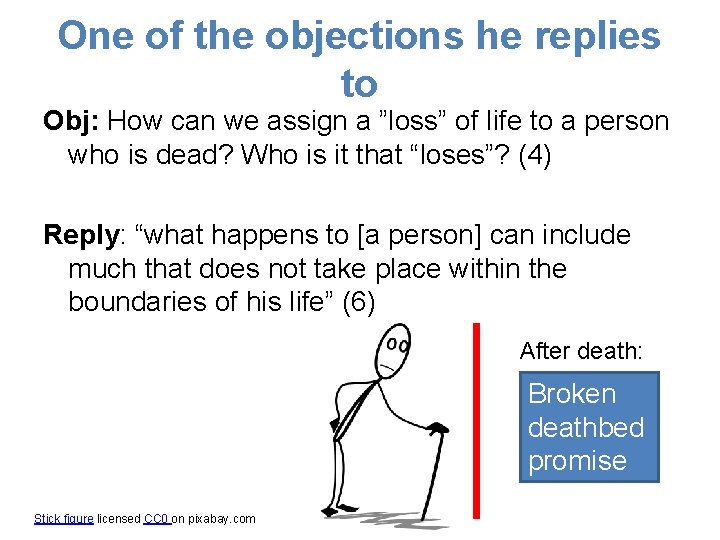 One of the objections he replies to Obj: How can we assign a ”loss” One of the objections he replies to Obj: How can we assign a ”loss”
