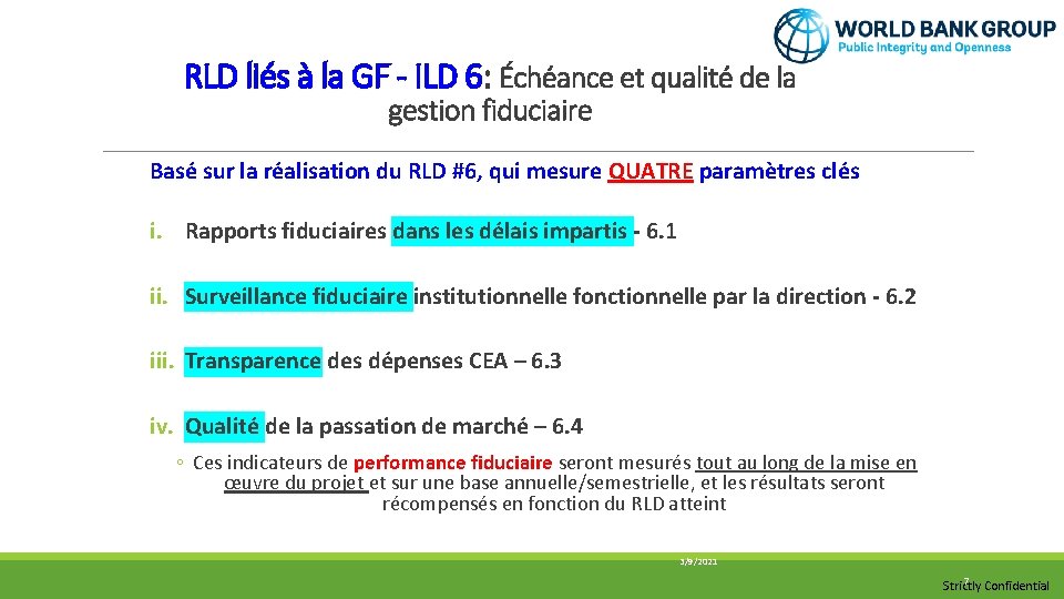 RLD liés à la GF - ILD 6: Échéance et qualité de la gestion