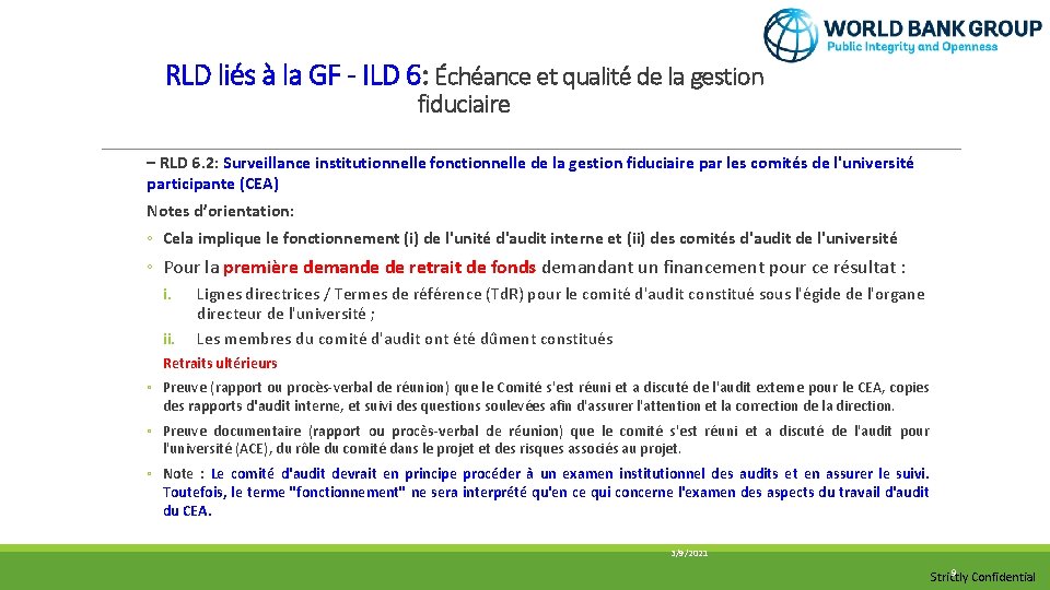RLD liés à la GF - ILD 6: Échéance et qualité de la gestion