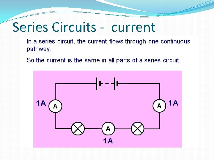 Series Circuits - current 