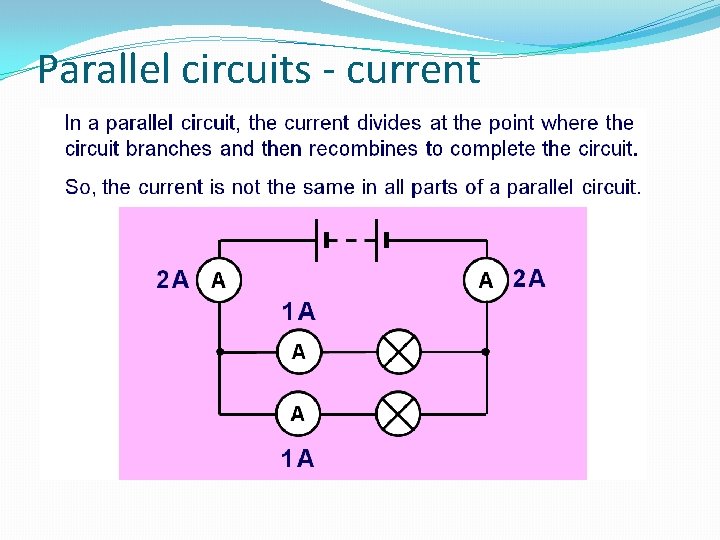 Parallel circuits - current 