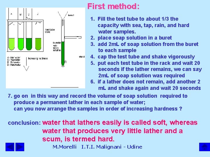 First method: 1. Fill the test tube to about 1/3 the capacity with sea,