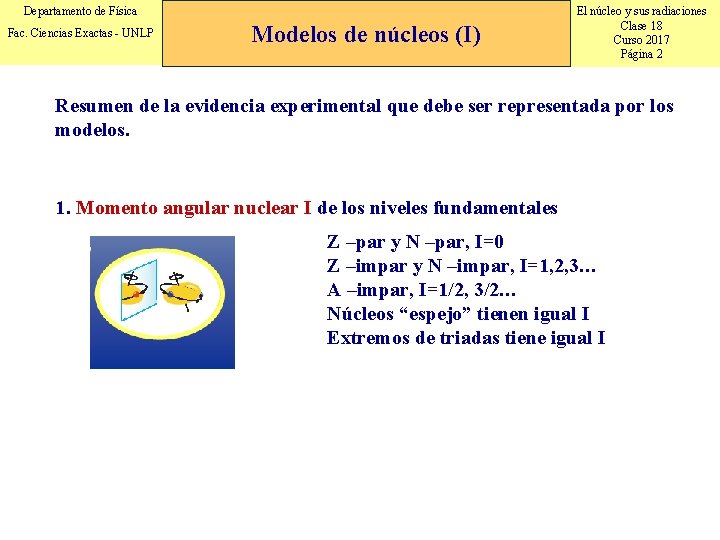 Departamento de Física Fac. Ciencias Exactas - UNLP Modelos de núcleos (I) El núcleo