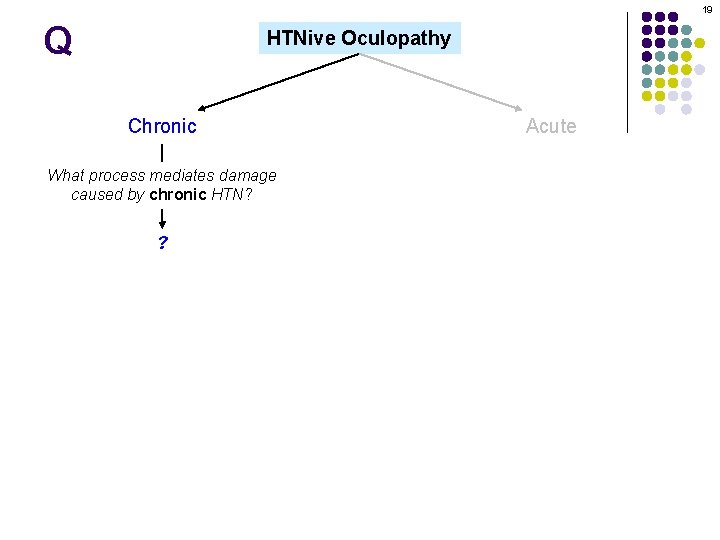 19 Q HTNive Oculopathy Chronic What process mediates damage caused by chronic HTN? ?