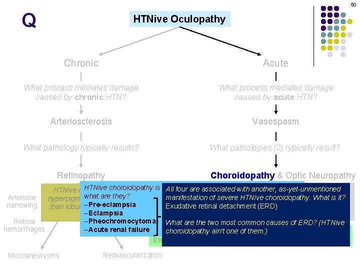 50 Q HTNive Oculopathy Chronic Acute What process mediates damage caused by chronic HTN?