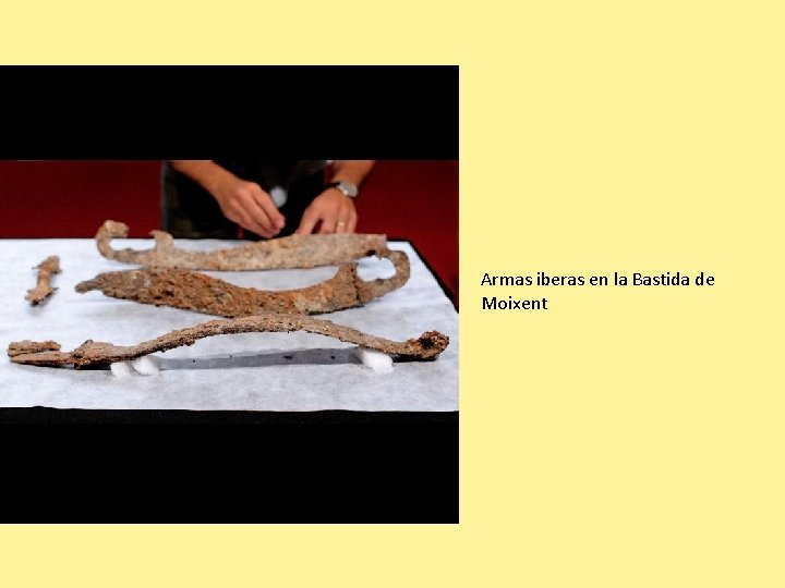 Armas iberas en la Bastida de Moixent 