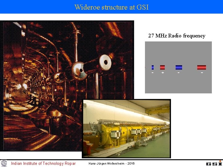 Wideroe structure at GSI 27 MHz Radio frequency Indian Institute of Technology Ropar Hans-Jürgen