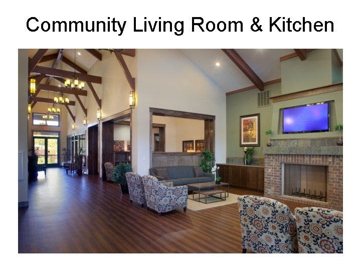 Community Living Room & Kitchen 