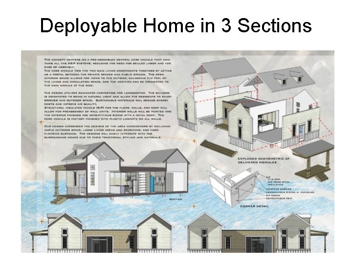 Deployable Home in 3 Sections 