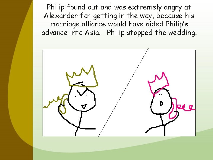 Philip found out and was extremely angry at Alexander for getting in the way,