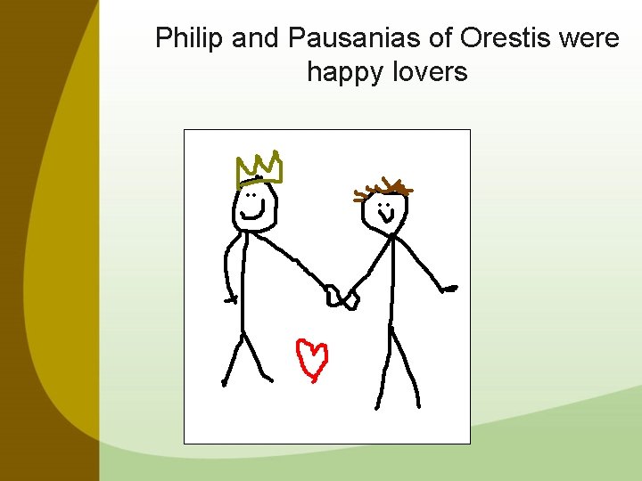 Philip and Pausanias of Orestis were happy lovers 