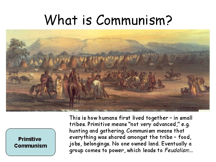 What is Communism? Primitive Communism This is how humans first lived together – in