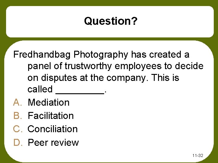 Question? Fredhandbag Photography has created a panel of trustworthy employees to decide on disputes