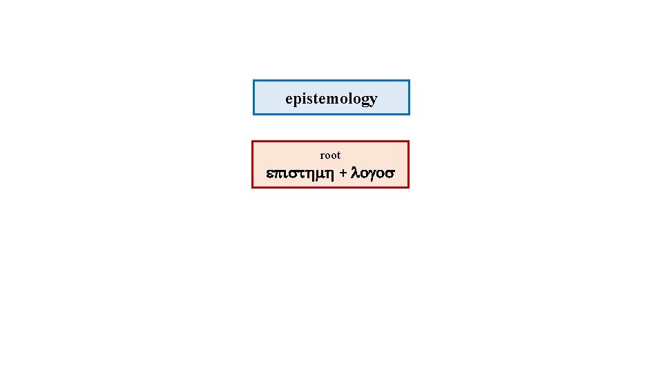 epistemology root + 