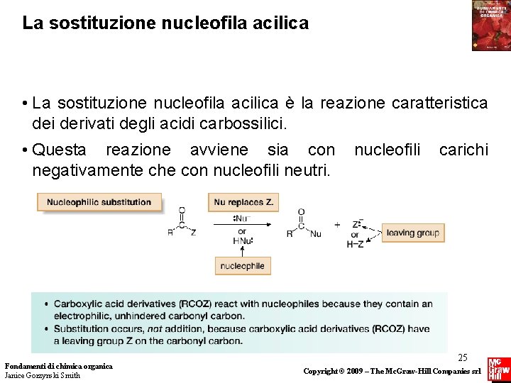 La sostituzione nucleofila acilica • La sostituzione nucleofila acilica è la reazione caratteristica dei La sostituzione nucleofila acilica • La sostituzione nucleofila acilica è la reazione caratteristica dei