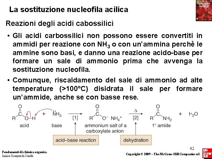 La sostituzione nucleofila acilica Reazioni degli acidi cabossilici • Gli acidi carbossilici non possono La sostituzione nucleofila acilica Reazioni degli acidi cabossilici • Gli acidi carbossilici non possono