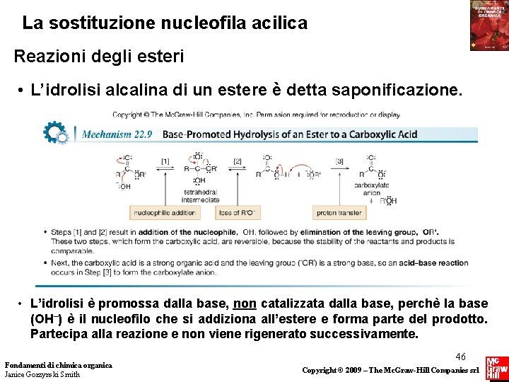 La sostituzione nucleofila acilica Reazioni degli esteri • L’idrolisi alcalina di un estere è La sostituzione nucleofila acilica Reazioni degli esteri • L’idrolisi alcalina di un estere è