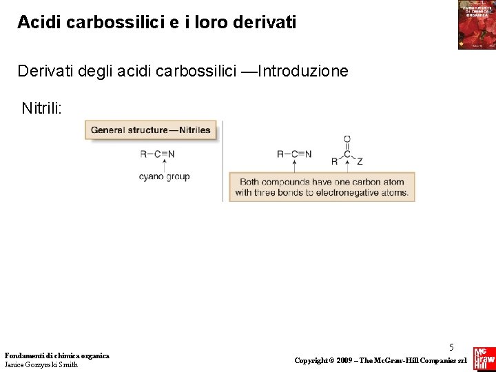 Acidi carbossilici e i loro derivati Derivati degli acidi carbossilici —Introduzione Nitrili: Fondamenti di Acidi carbossilici e i loro derivati Derivati degli acidi carbossilici —Introduzione Nitrili: Fondamenti di