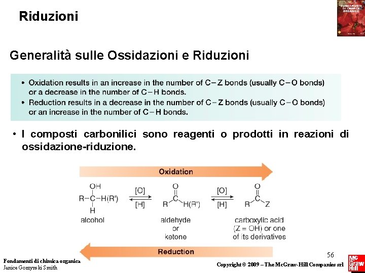 Riduzioni Generalità sulle Ossidazioni e Riduzioni • I composti carbonilici sono reagenti o prodotti Riduzioni Generalità sulle Ossidazioni e Riduzioni • I composti carbonilici sono reagenti o prodotti