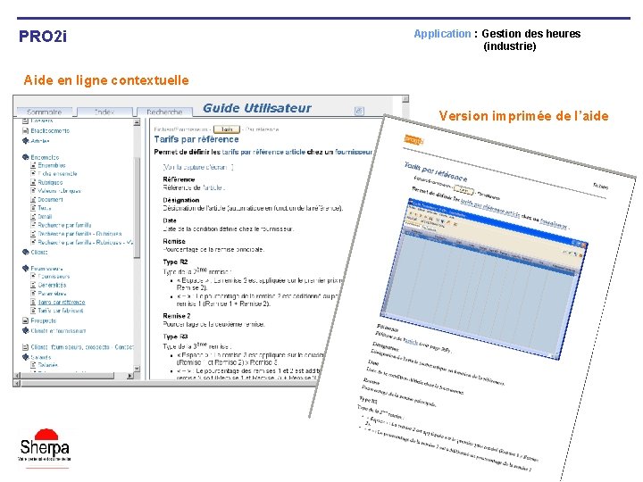 PRO 2 i Application : Gestion des heures (industrie) Aide en ligne contextuelle Version