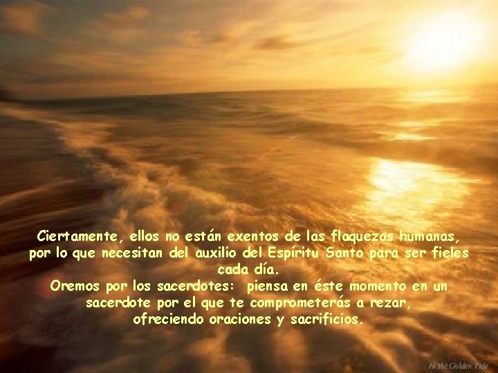 Ciertamente, ellos no están exentos de las flaquezas humanas, por lo que necesitan del