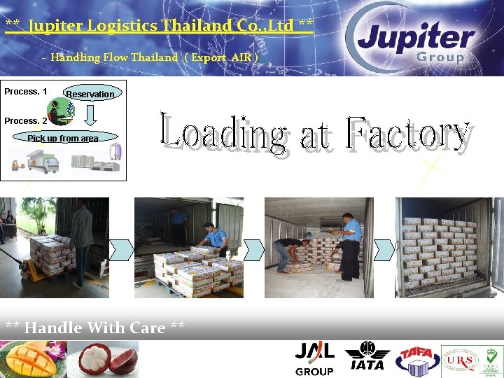 ** Jupiter Logistics Thailand Co. , Ltd ** - Handling Flow Thailand ( Export