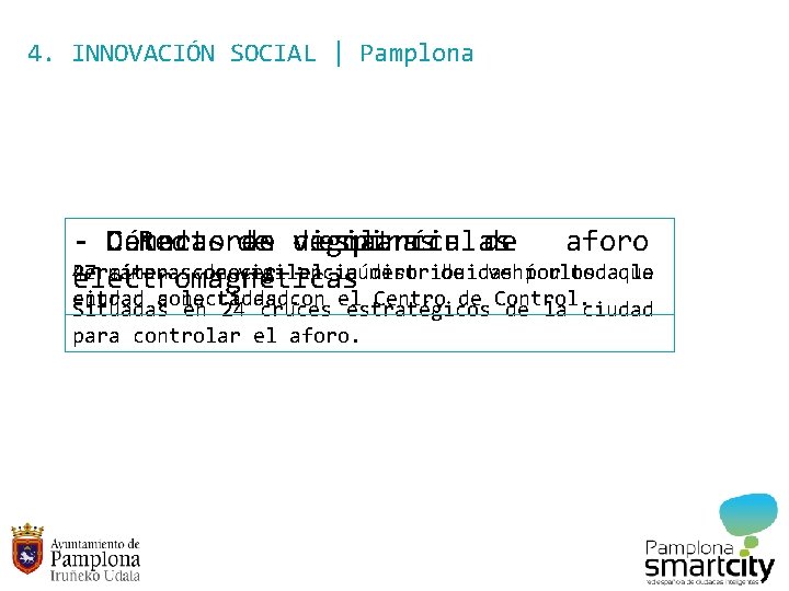 4. INNOVACIÓN SOCIAL | Pamplona - Detectores Cámaras de de vigilancia matrículas Red de