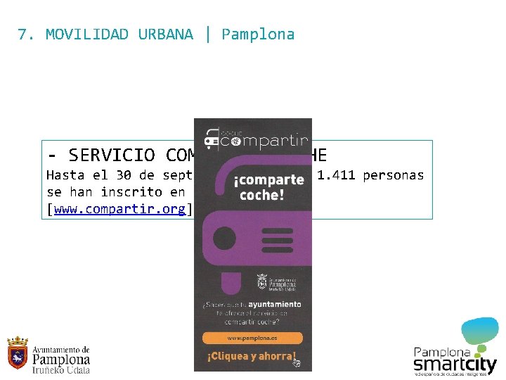 7. MOVILIDAD URBANA | Pamplona - SERVICIO COMPARTIR COCHE Hasta el 30 de septiembre