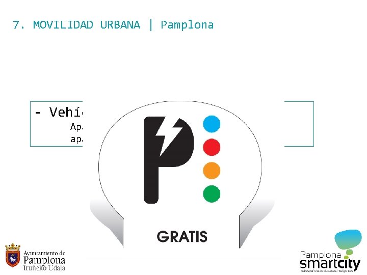 7. MOVILIDAD URBANA | Pamplona - Vehículo eléctrico Aparcamiento gratuito en las zonas de