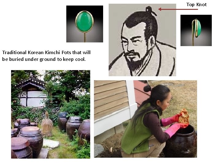 Top Knot Traditional Korean Kimchi Pots that will be buried under ground to keep