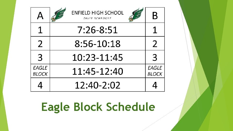 Eagle Block Schedule 