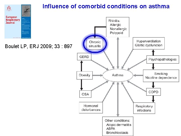Influence of comorbid conditions on asthma Boulet LP, ERJ 2009; 33 : 897 