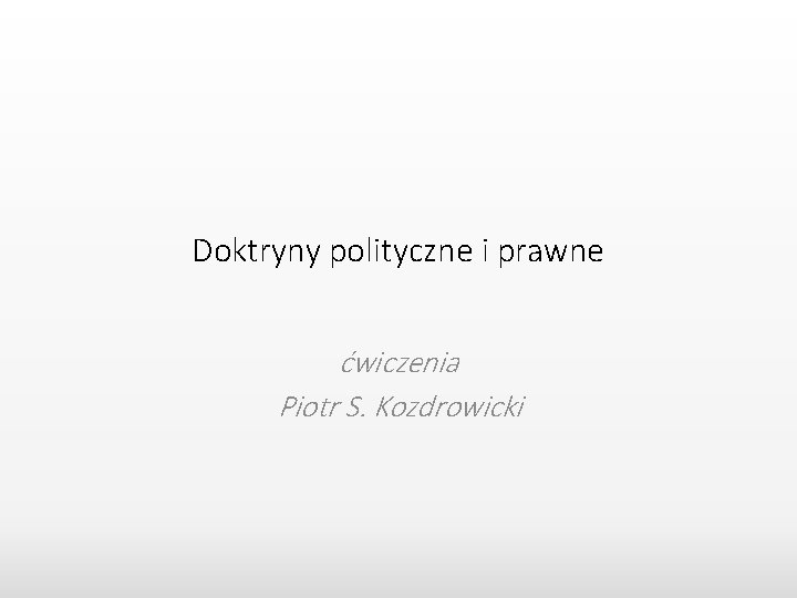 Doktryny Polityczne I Prawne Pdf