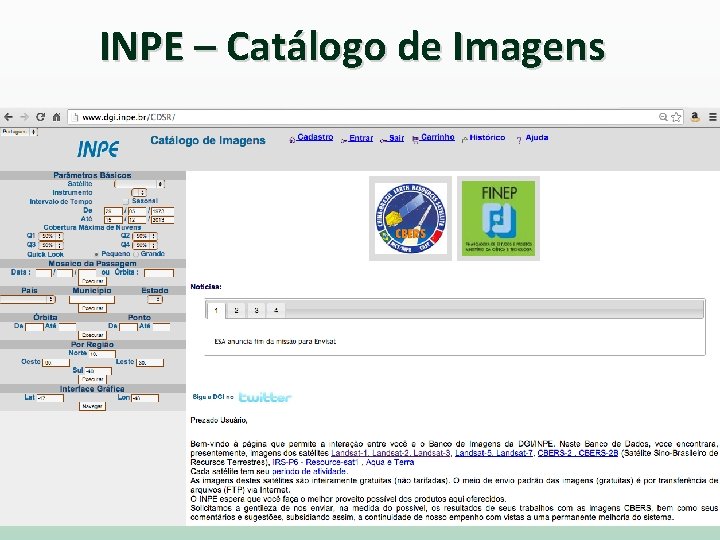 INPE – Catálogo de Imagens 