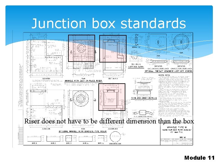Junction box standards Riser does not have to be different dimension than the box