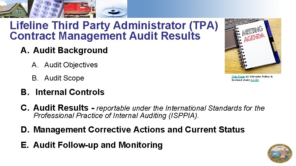 Lifeline Third Party Administrator (TPA) Contract Management Audit Results A. Audit Background A. Audit Lifeline Third Party Administrator (TPA) Contract Management Audit Results A. Audit Background A. Audit