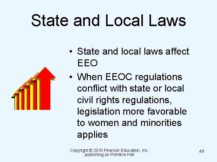 State and Local Laws • State and local laws affect EEO • When EEOC